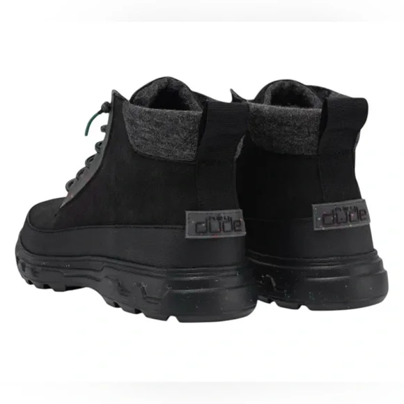 Hey Dude Black and Gray Men's Mid Ankle Lace Up Boots Size 13 NWOB - Picture 4 of 4